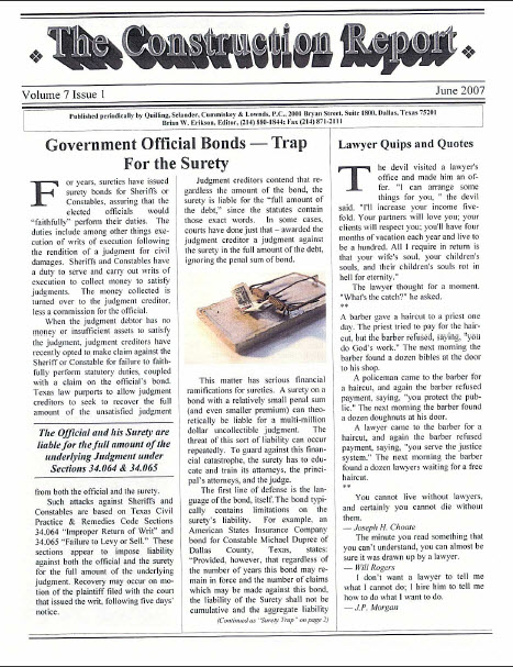 Government Official Bonds - The Surety Trap